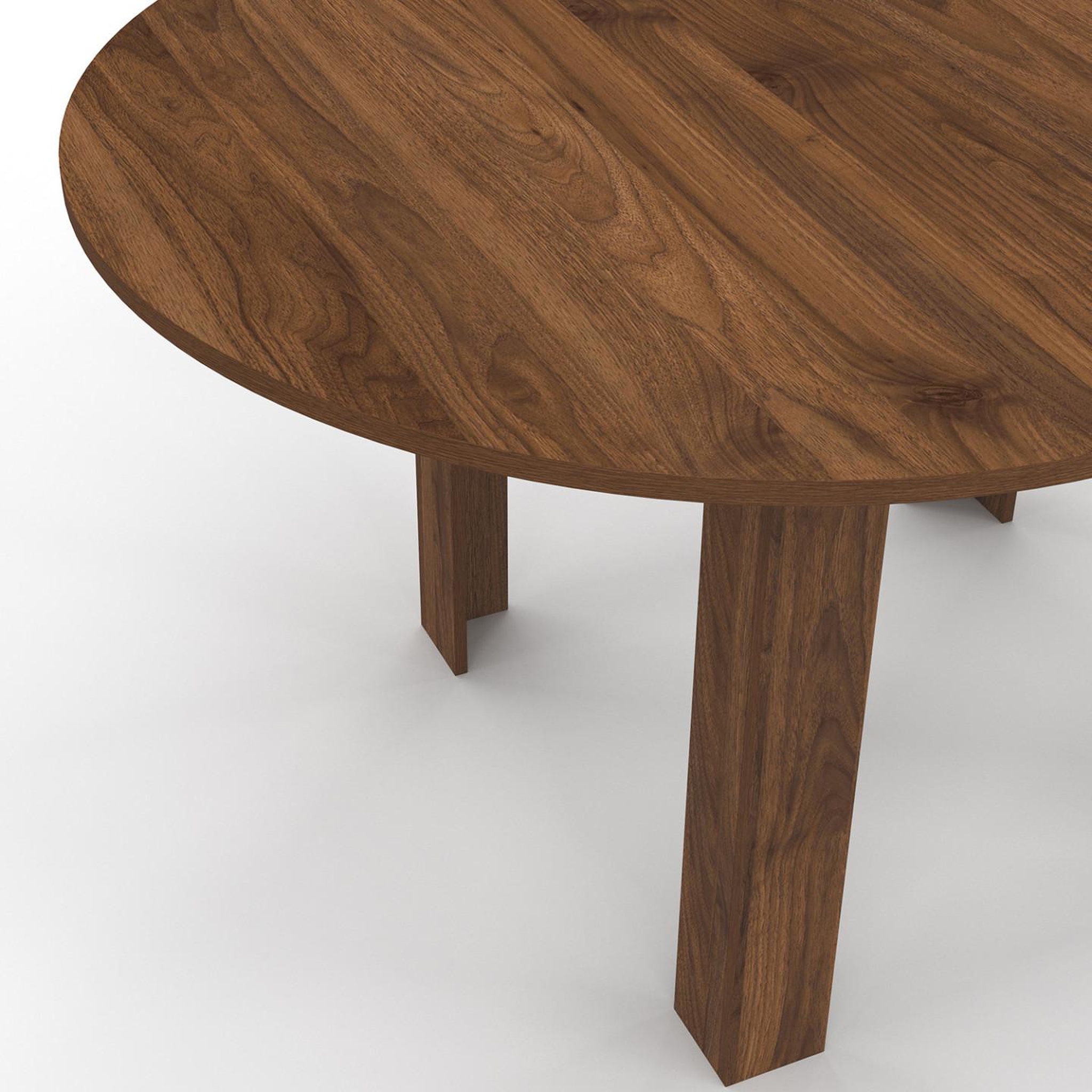 Voir la diapositive 6 : ID MARKET Table à manger extensible ronde dona 4-8 personnes noyer 110-150 cm