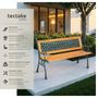 Voir la diapositive 2 : tectake Banc de jardin 2 places