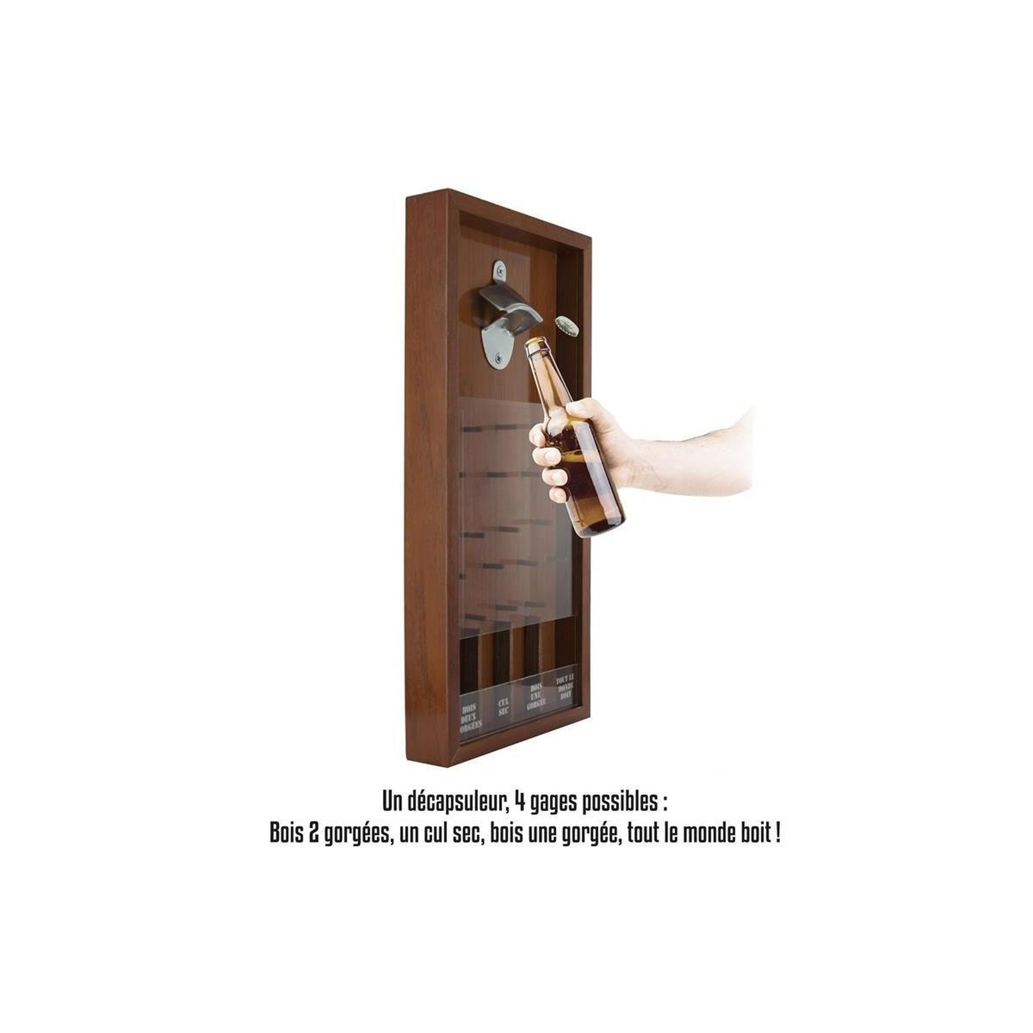 Voir la diapositive 2 : MISTER GADGET Jeu à boire  décapsuleur  39cm marron