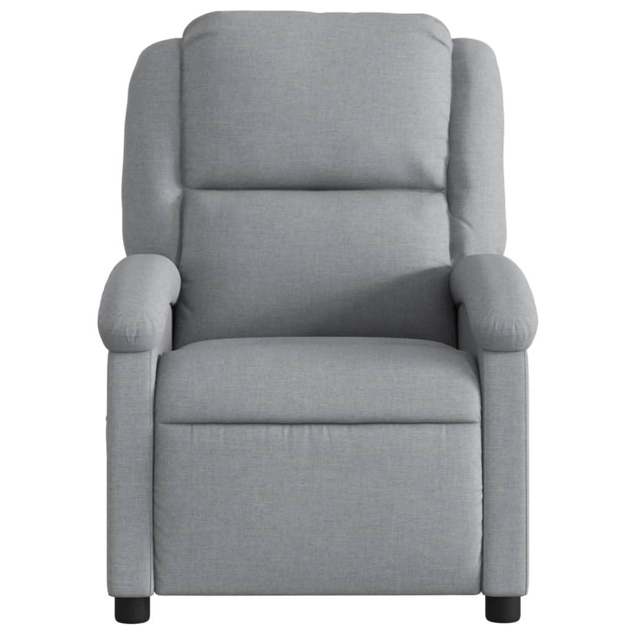 Voir la diapositive 3 : VIDAXL Fauteuil inclinable Gris clair Tissu