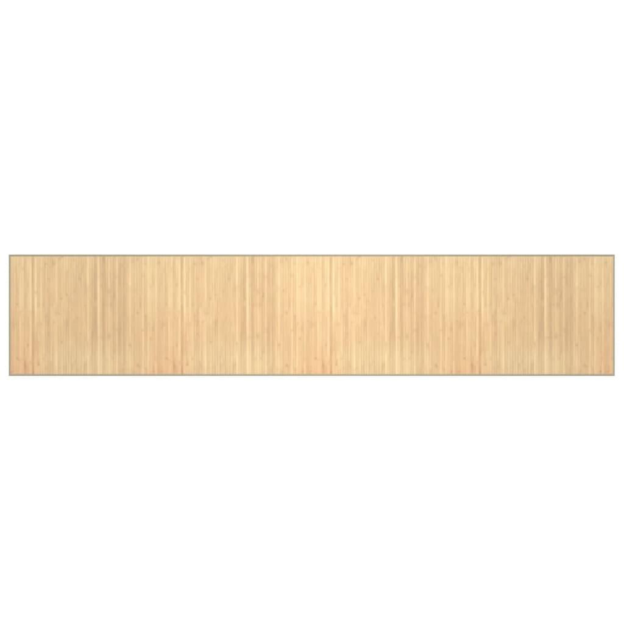 Voir la diapositive 2 : VIDAXL Tapis rectangulaire naturel clair 80x400 cm bambou