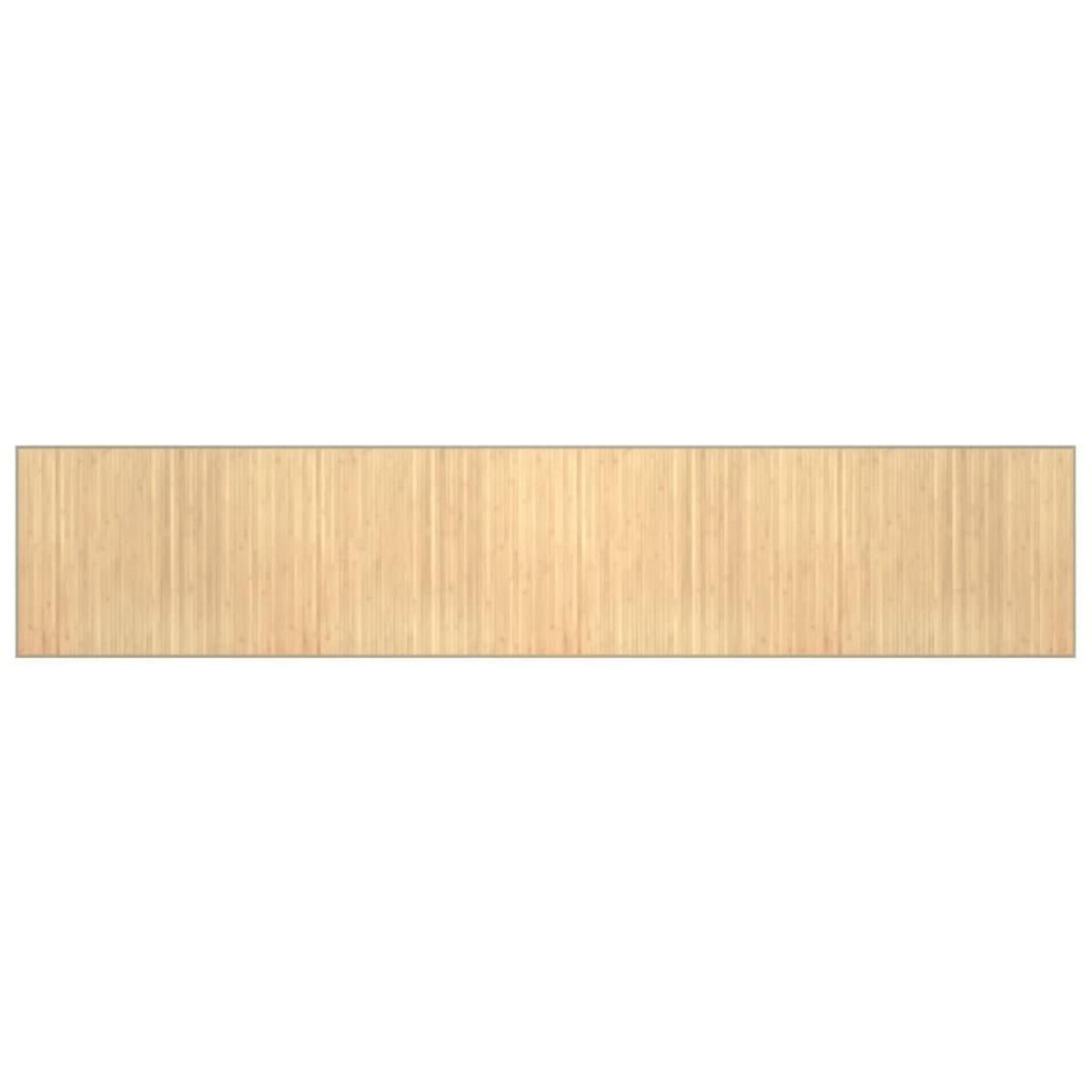 VIDAXL Tapis rectangulaire naturel clair 80x400 cm bambou