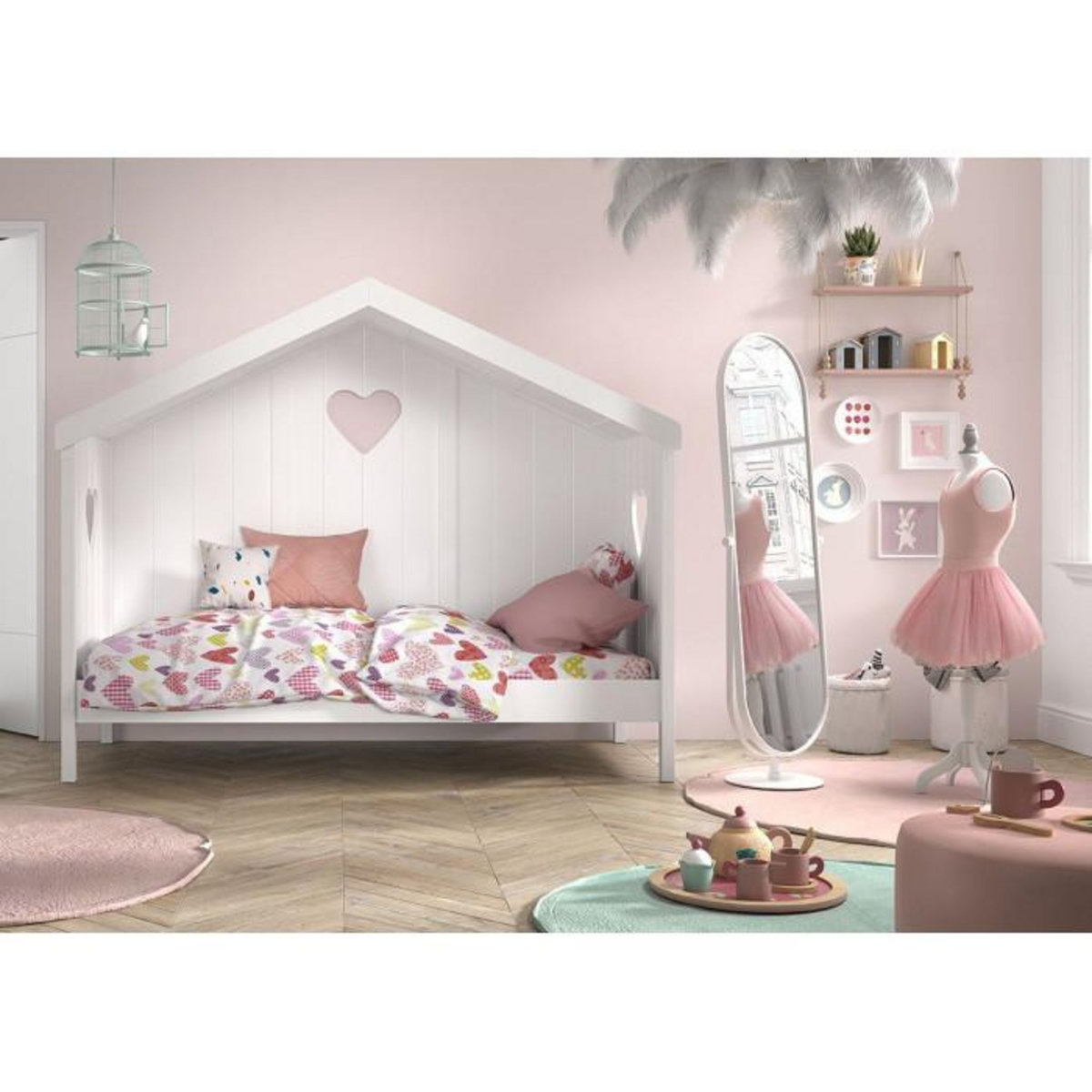 Paris Prix Lit Cabane Enfant Fermé  Amori  90x200cm Blanc