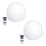 Voir la diapositive 1 : Lumisky Lot de 2 boules lumineuses sans fil LED BOBBY Blanc Polyéthylène D30CM