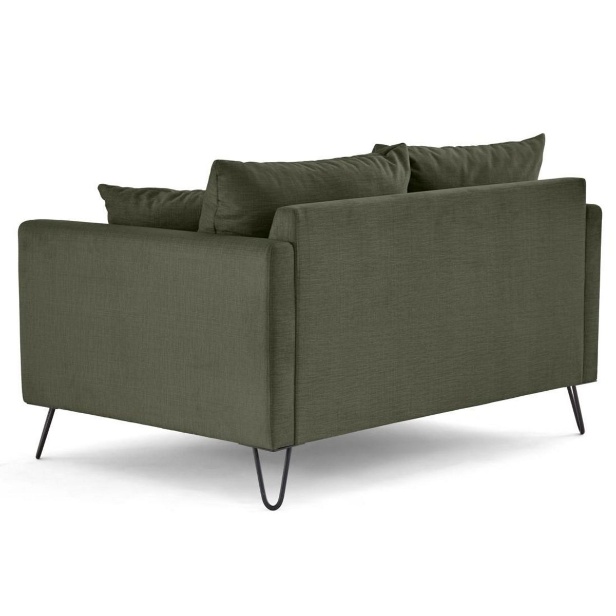 LISA DESIGN Ostrava - canapé droit 2 places en velours pieds en épingle