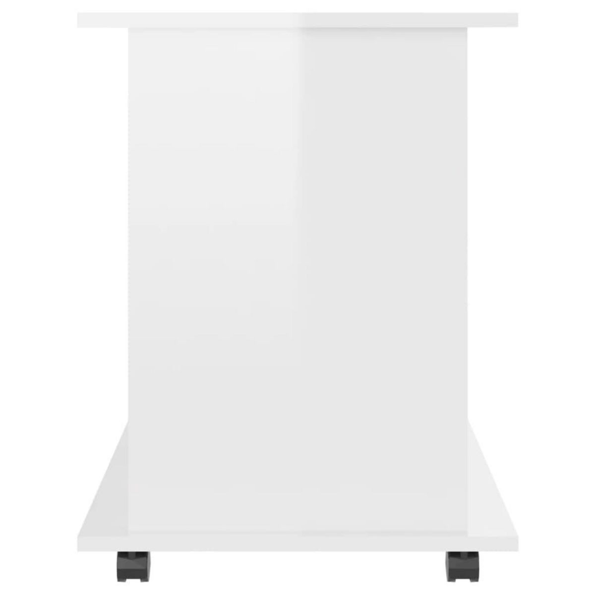 VIDAXL Armoire a roulettes Blanc brillant 60x45x60cm Bois d'ingenierie