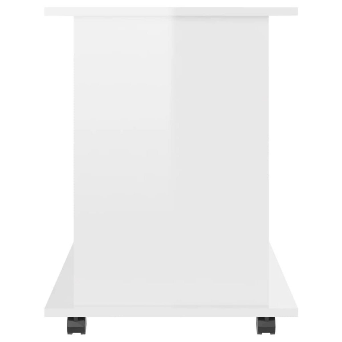 VIDAXL Armoire a roulettes Blanc brillant 60x45x60cm Bois d'ingenierie