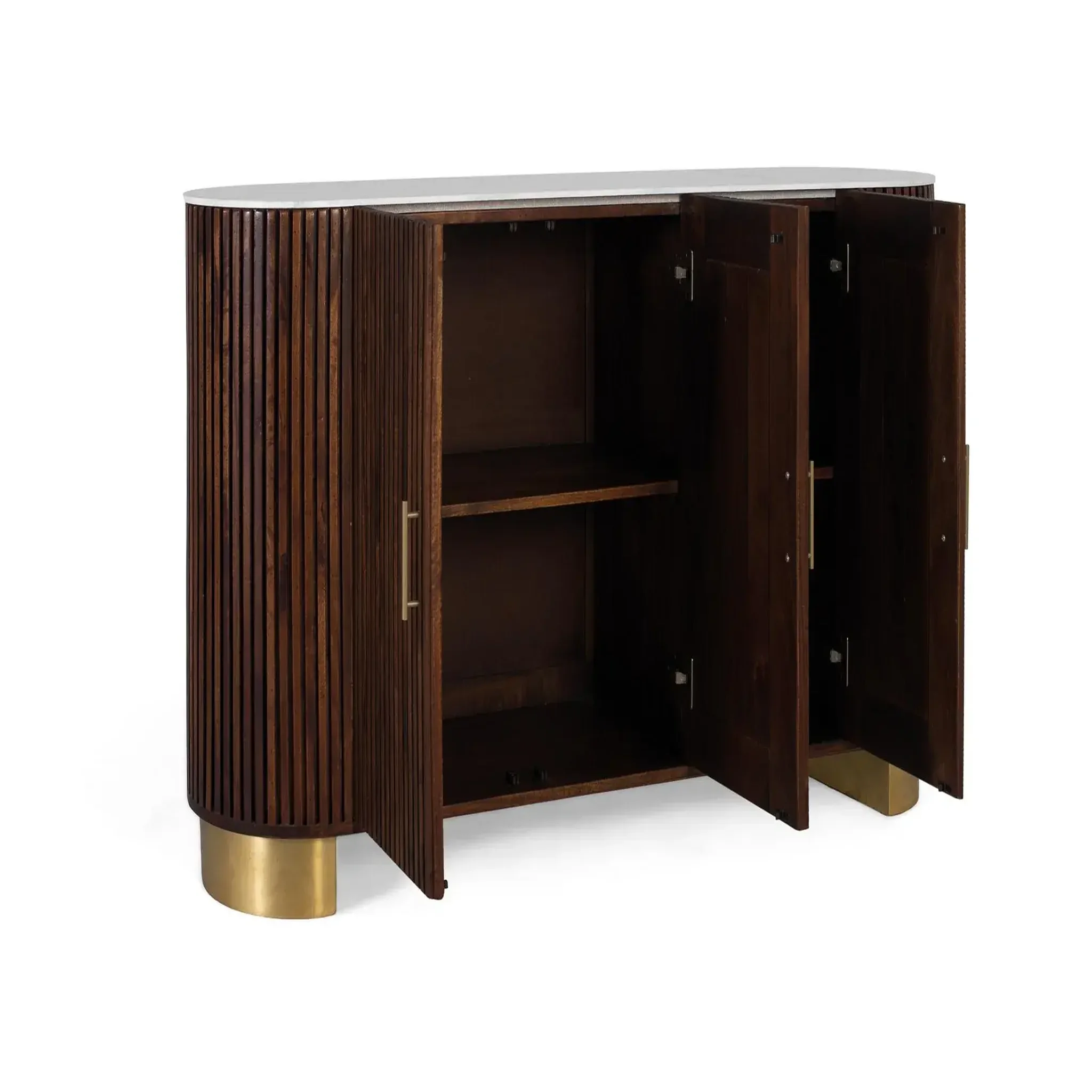 Voir la diapositive 3 : GINER Y COLOMER SL Buffet en bois de manguier 150cm style art déco contemporain