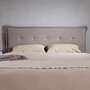 Voir la diapositive 3 : IDIMEX Tête de lit ZELOX 160 capitonnée sur pieds, en tissu