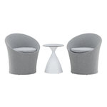 Paris Prix Salon de Jardin Design  Spoga  73cm Gris & Blanc