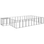 VIDAXL Chenil Noir 19,36 m^2 Acier