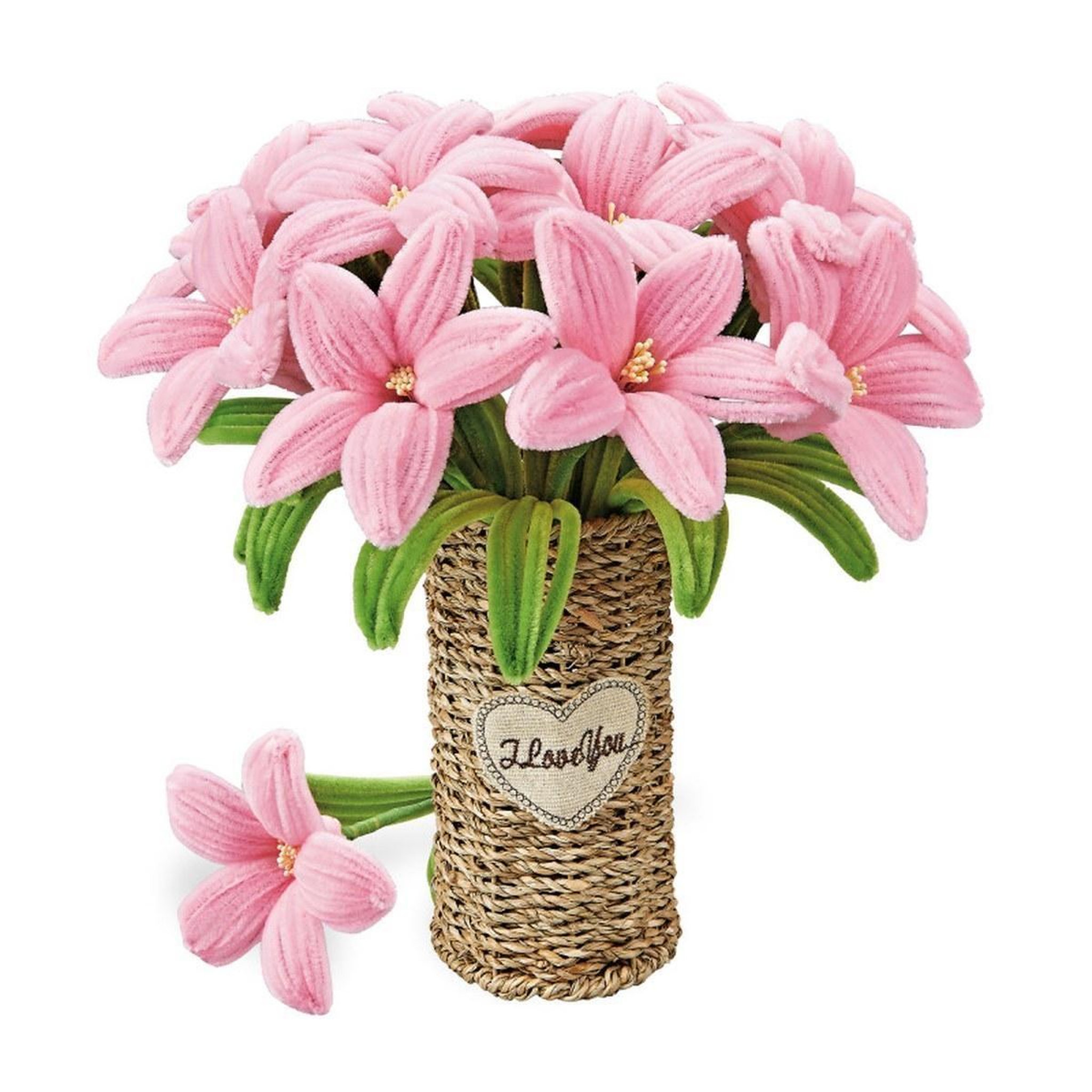 GREENSLIDE Maquette Green Slide - Bouquet de Fleurs - DIY - Lys Roses - Vase Osier