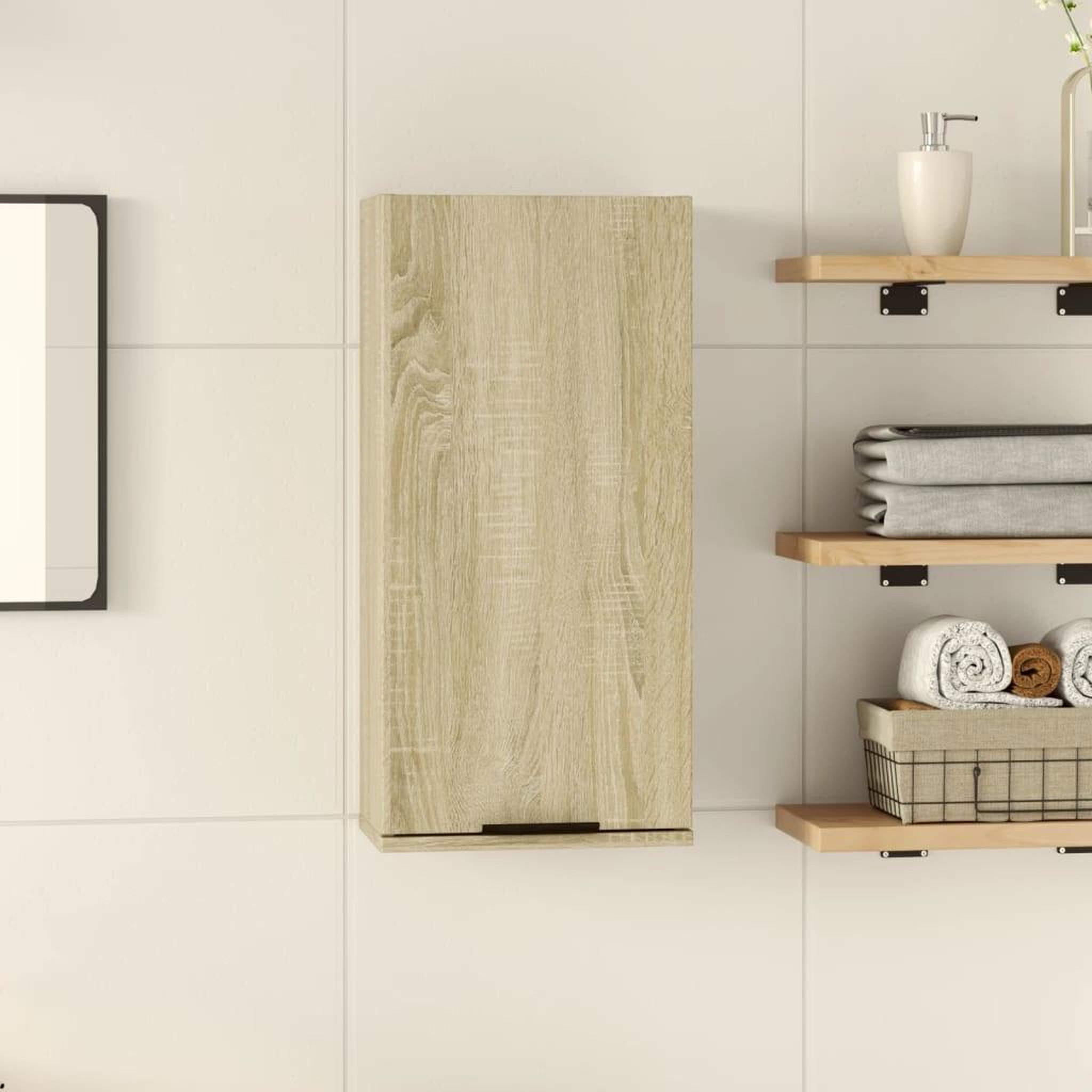 VIDAXL Armoire de salle de bain murale Chene sonoma 32x20x67 cm