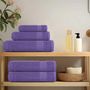 Voir la diapositive 3 : VIDAXL Serviettes de visage 2 pcs violet 30x30 cm 360 g m² 100% coton