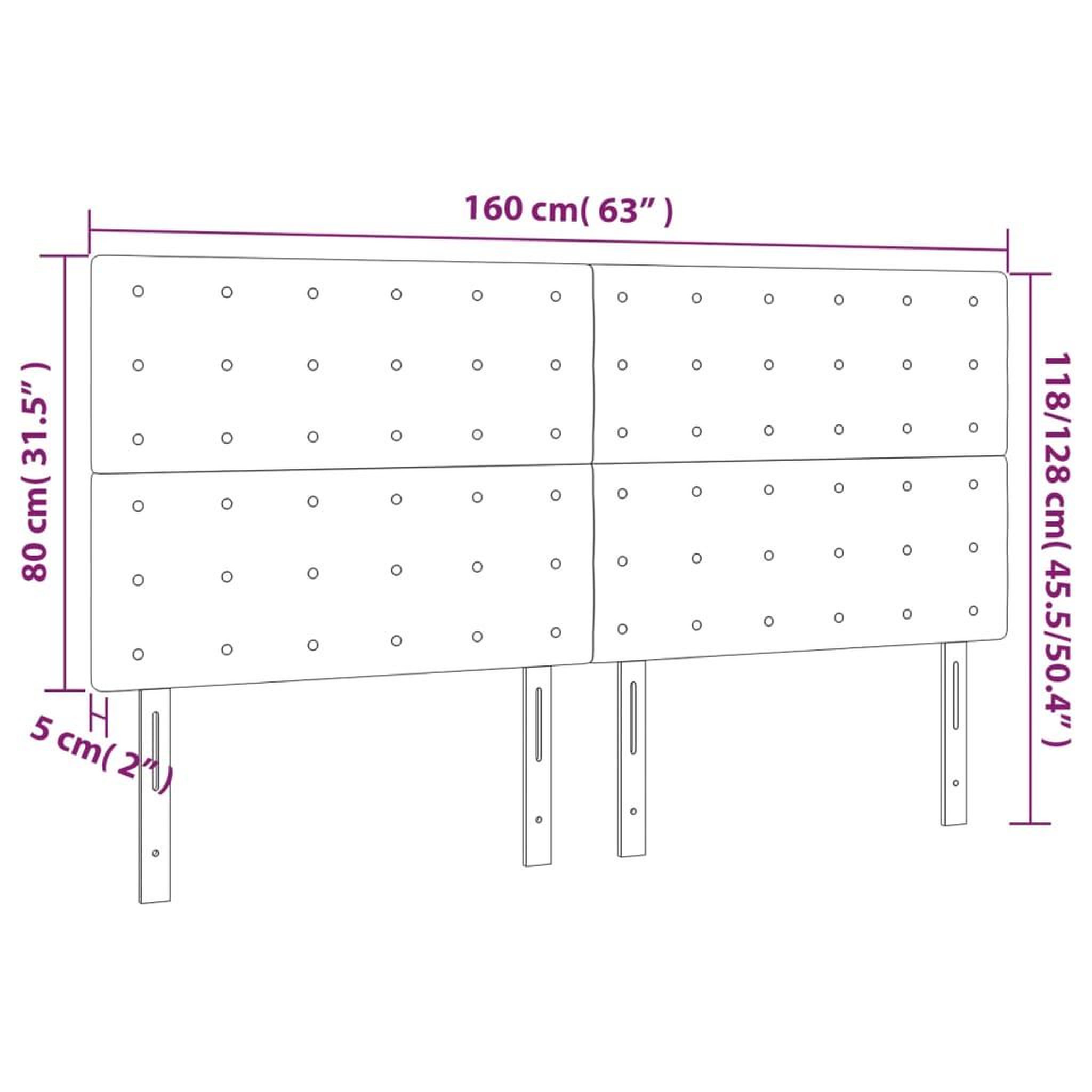 Voir la diapositive 6 : VIDAXL Tetes de lit 4 pcs Noir 80x5x78/88 cm Similicuir