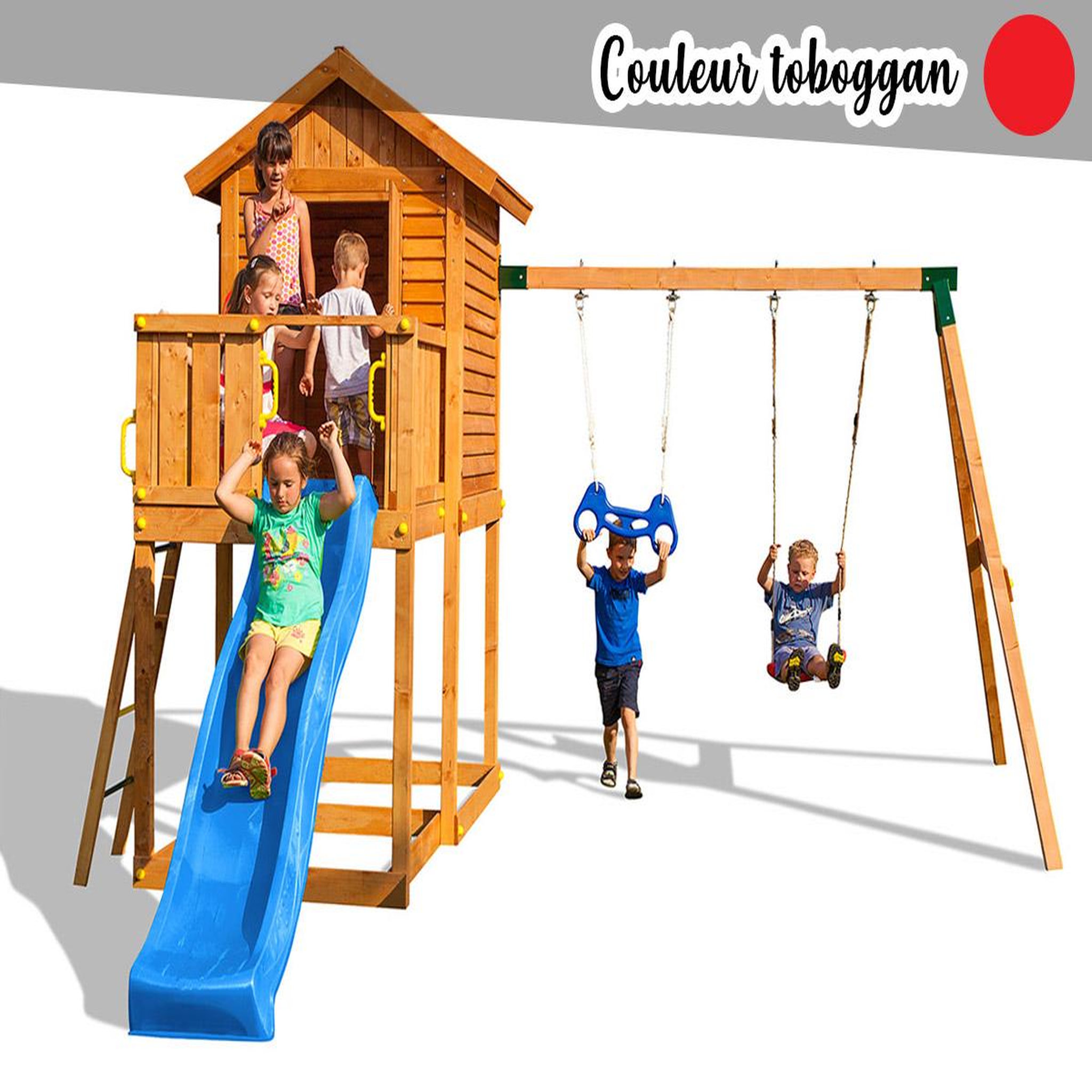 Voir la diapositive 1 : Fungoo Aire de jeux My house Move - Toboggan Rouge - Fungoo