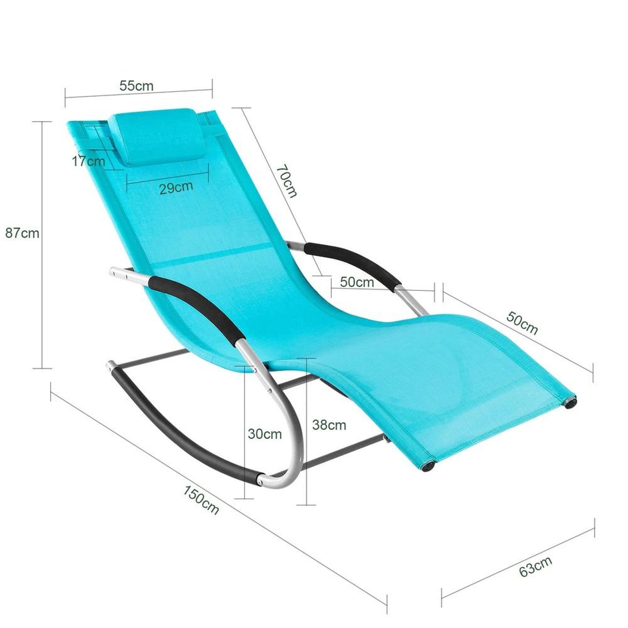 Voir la diapositive 3 : SOBUY SoBuy - Lot de 2 chaises à bascule pour jardin - Moderne - OGS28X2