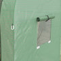 Voir la diapositive 5 : OUTSUNNY Serre de jardin 1,8 m² - 2 portes zippées 4 fenêtres - acier PE vert