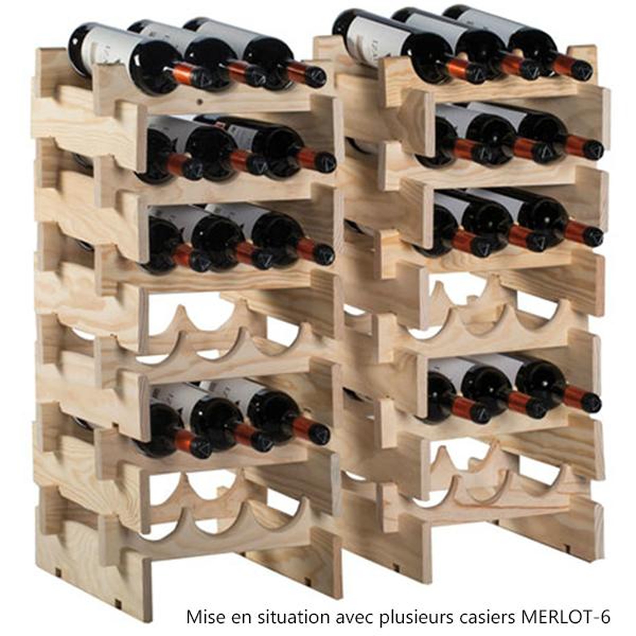 Voir la diapositive 2 : Astigarraga Casier bois 6 bouteilles - MERLOT-6