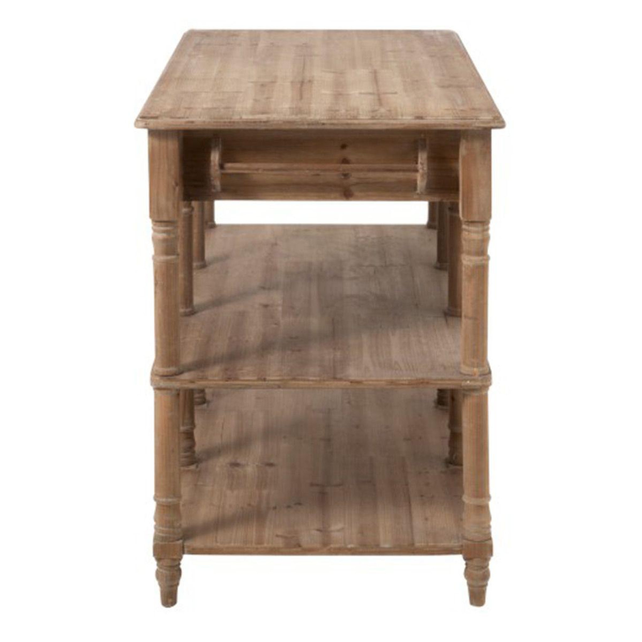 Voir la diapositive 3 : J-LINE Console 6 tiroirs en bois  bianca  131cm naturel