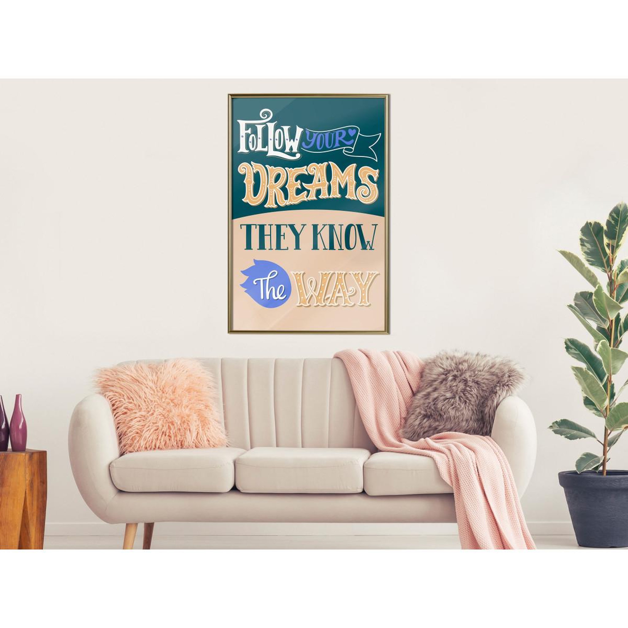 Voir la diapositive 2 : Paris Prix Affiche murale encadrée  dreams know the way