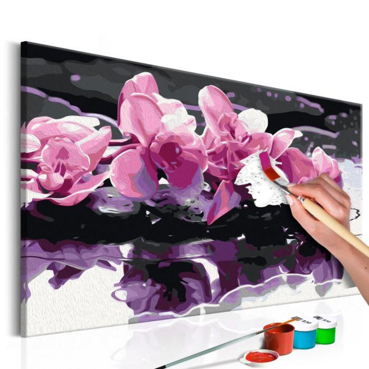 Paris Prix Tableau à Peindre Soi-Même  Orchidée Violette  40x60cm