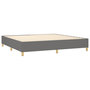 Voir la diapositive 4 : VIDAXL Sommier a lattes de lit avec matelas Gris fonce 200x200cm Tissu