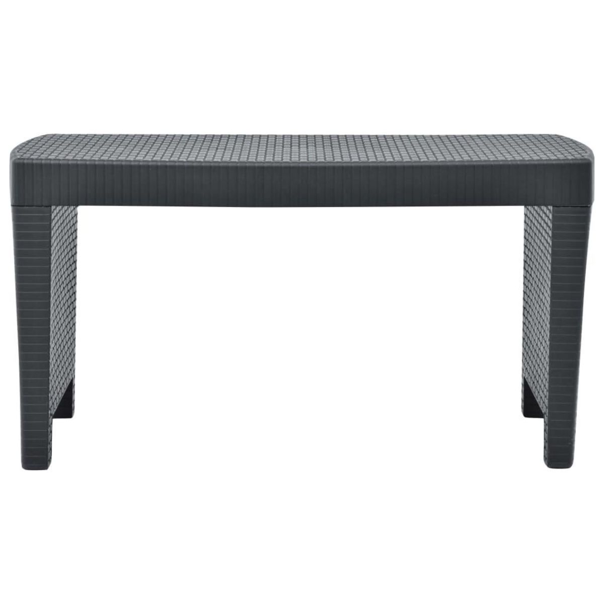 VIDAXL Salon de jardin 3 pcs Plastique Anthracite