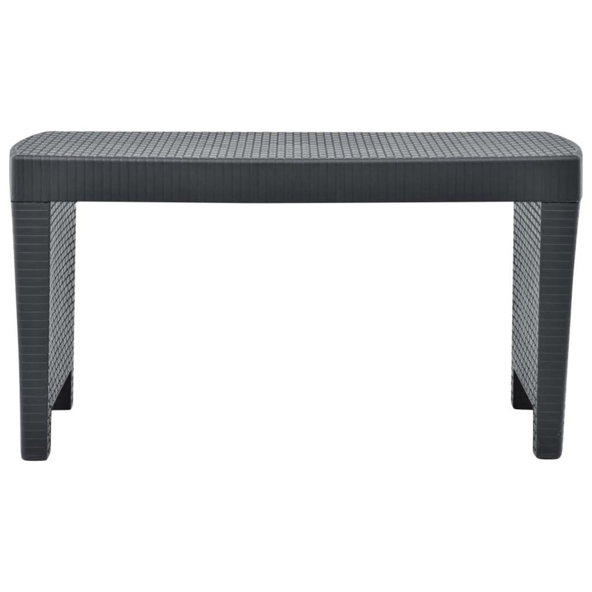 VIDAXL Salon de jardin 3 pcs Plastique Anthracite