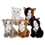 Peluche chaton sonore assis 18 cm