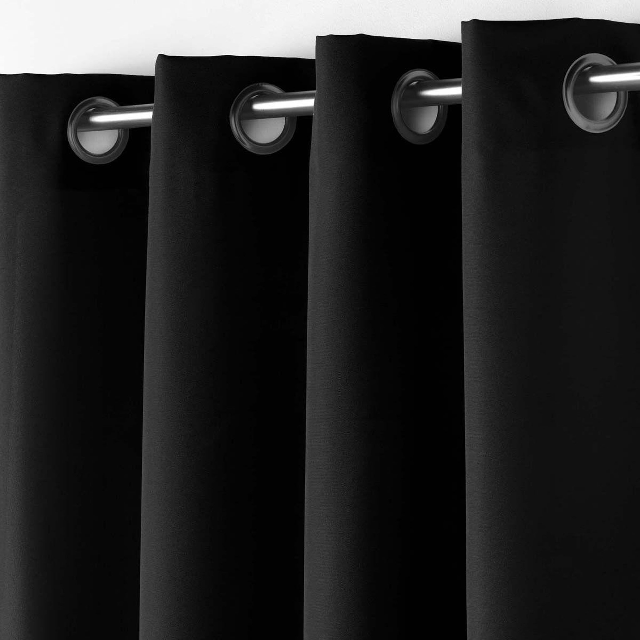 Voir la diapositive 2 : Douceur d'Intérieur Rideau à oeillets  essentiel  140x280cm noir