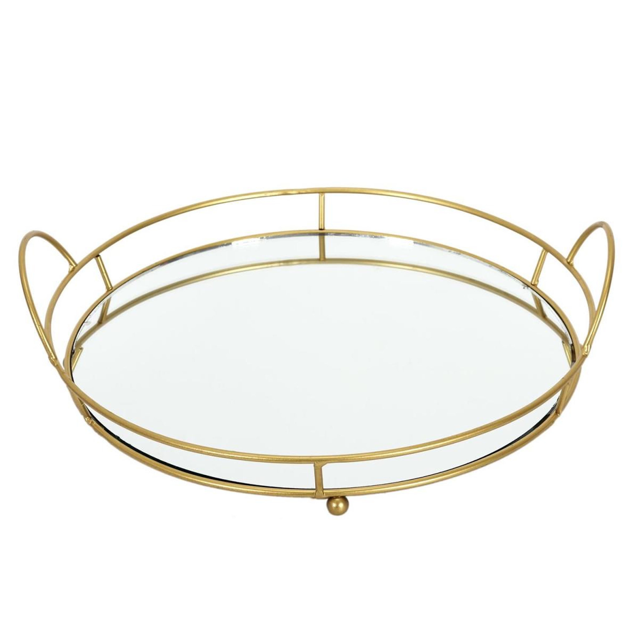 Voir la diapositive 2 : The Home Deco Factory Plateau de Présentation  Miroir  32cm Or