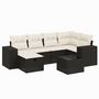 Voir la diapositive 2 : VIDAXL Salon de jardin 7 pcs avec coussins noir resine tressee