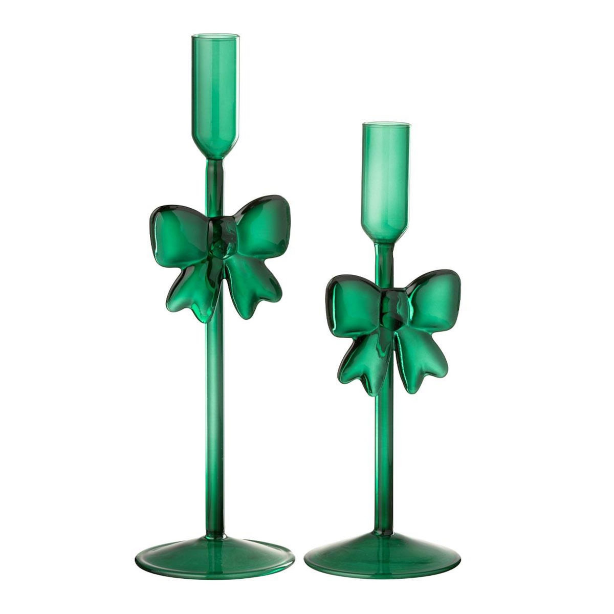Paris Prix Lot de 2 Chandeliers Design  Nœud  27cm Vert