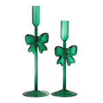 Paris Prix Lot de 2 Chandeliers Design  Nœud  27cm Vert