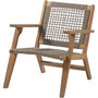 Voir la diapositive 1 : BORA Fauteuil de jardin bas en bois d'Acacia FSC et en résine tressée - BORA - l60xP76xH73 cm