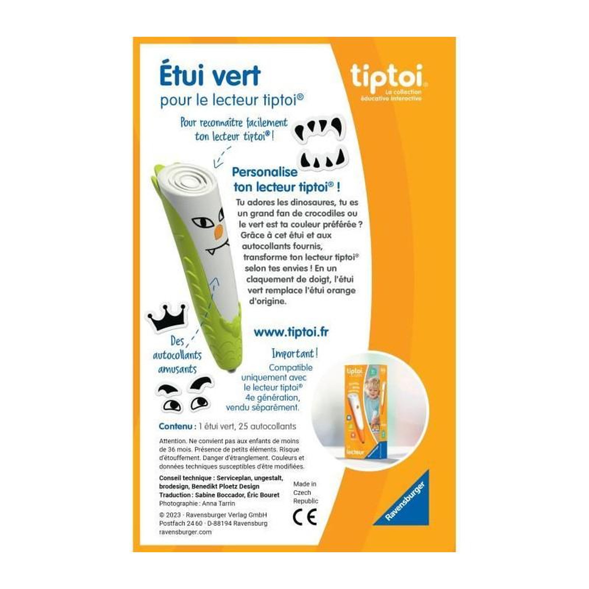 Voir la diapositive 2 : RAVENSBURGER Ravensburger-tiptoi Etui vert-4005556001828-A partir de 3 ans
