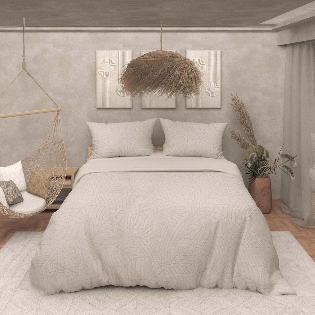 Intemporel Parure housse de couette 3D microfibre MAYA, par Soleil d'Ocre