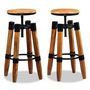 Voir la diapositive 3 : VIDAXL Tabourets de bar lot de 2 bois de manguier massif