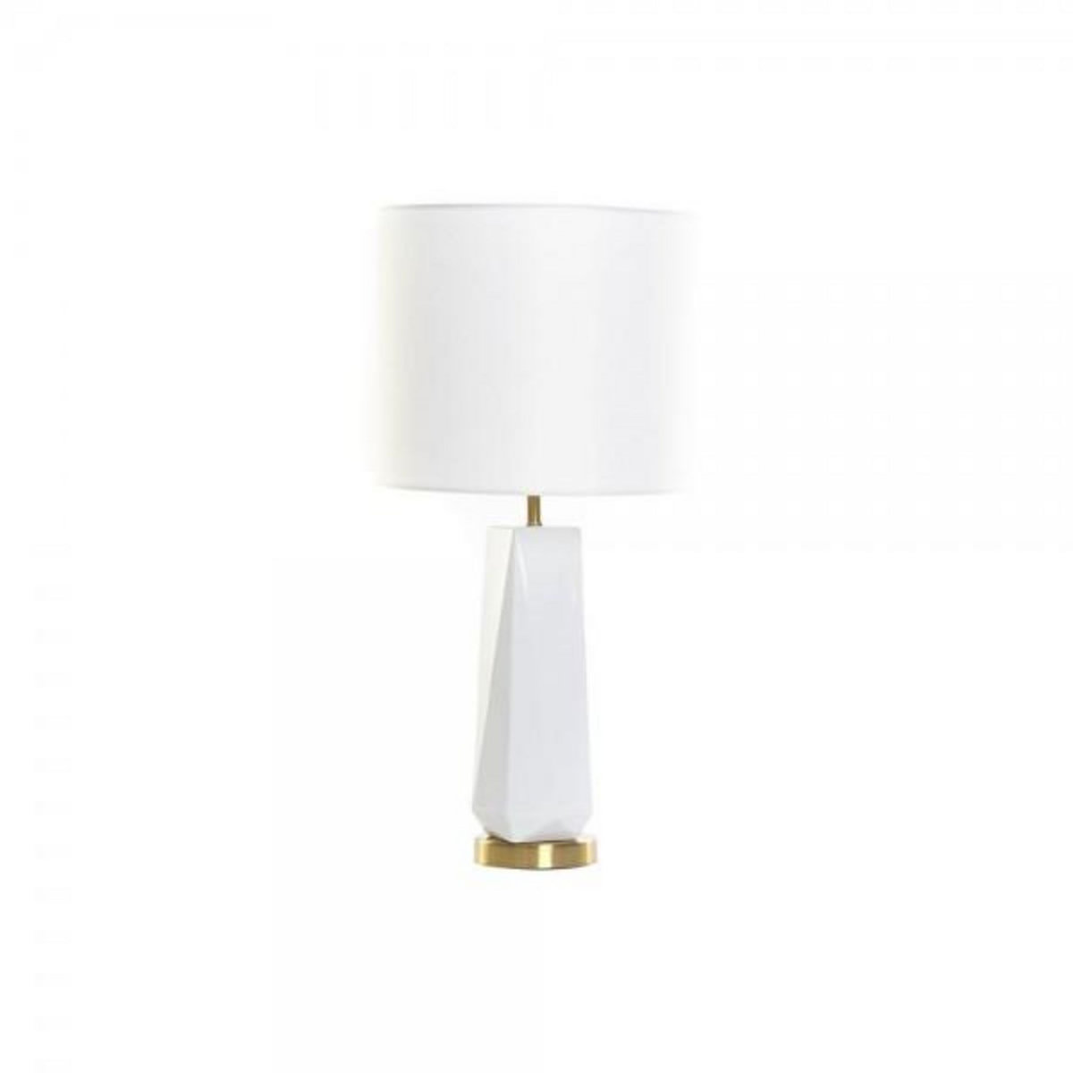 MARKET24 Lampe de bureau DKD Home Decor 8424001847242 33 x 33 x 67 cm Céramique Doré Métal Blanc 220 V 50 W