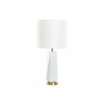 MARKET24 Lampe de bureau DKD Home Decor 8424001847242 33 x 33 x 67 cm Céramique Doré Métal Blanc 220 V 50 W