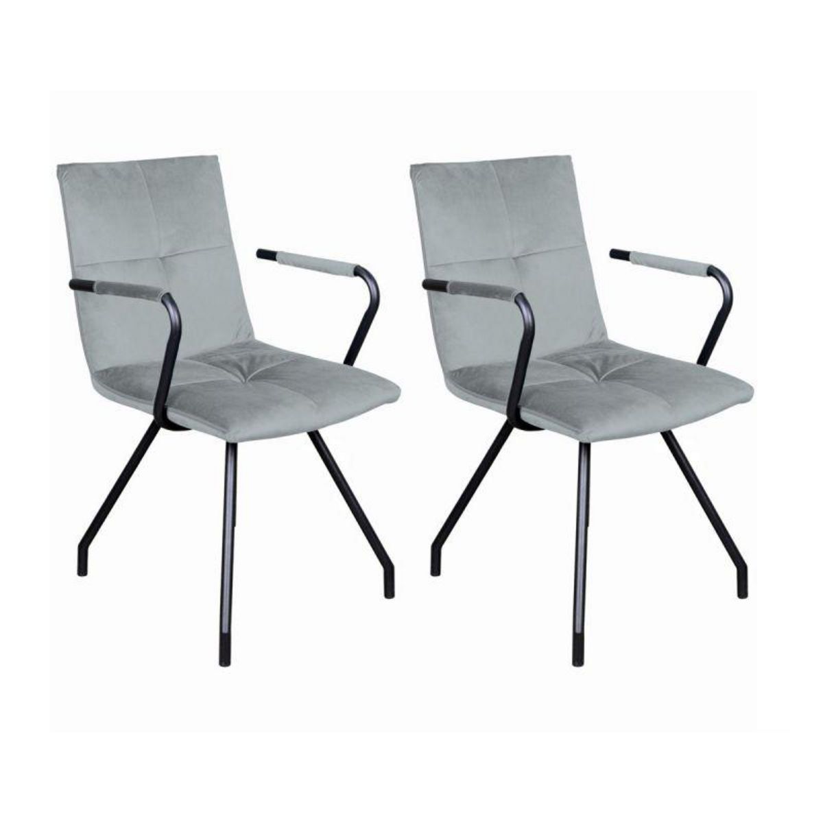 Paris Prix Lot de 2 Chaises Rétro  Eaden  87cm Gris