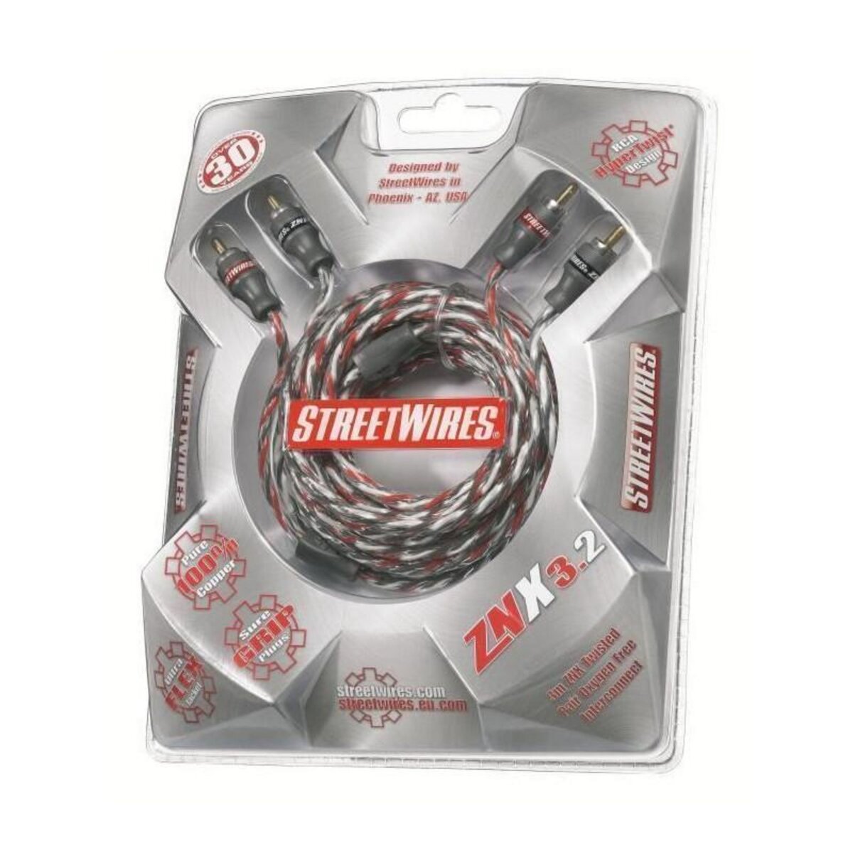 MTX AUDIO MTX Cable RCA StreetWires ZNX3.2 3 m Symetrique 100% Cuivre ZeroNoise