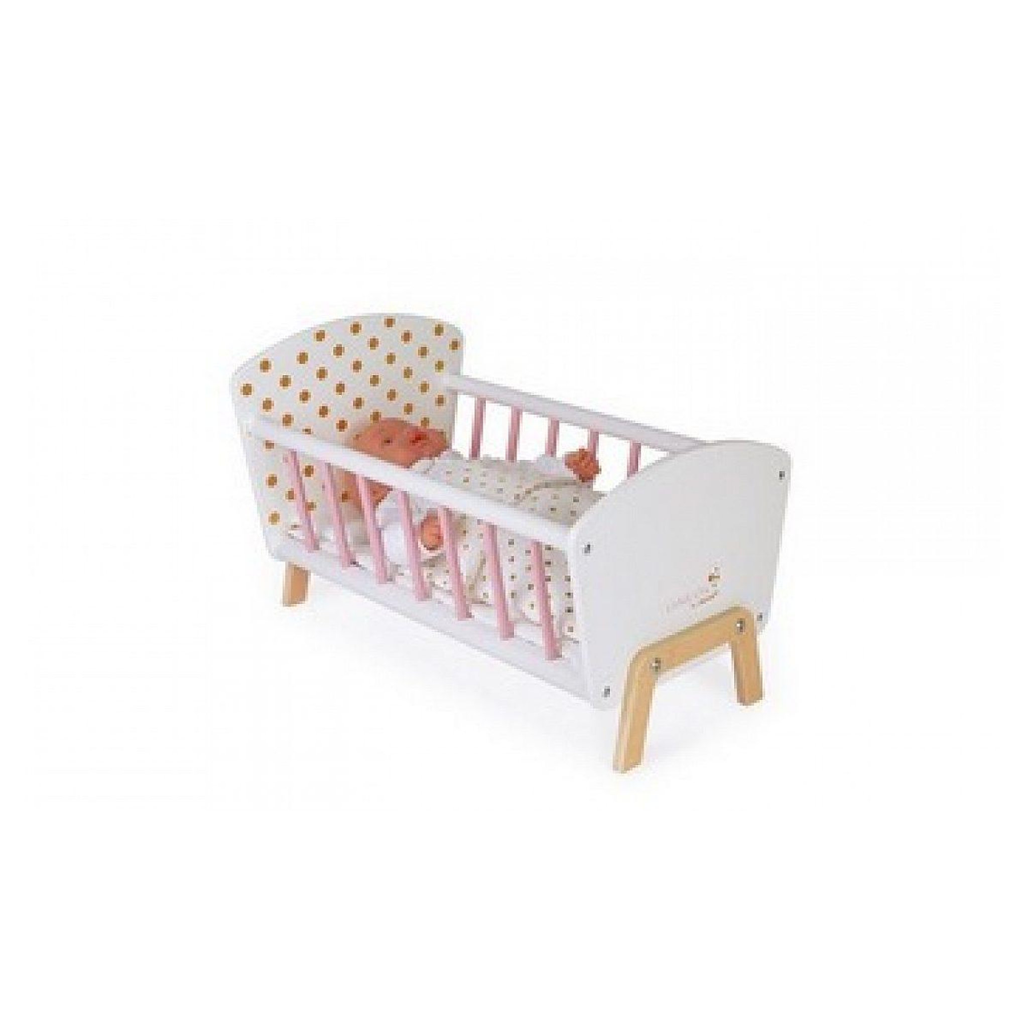 Voir la diapositive 2 : JANOD Lit de poupee candy chic en bois