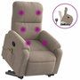 Voir la diapositive 2 : VIDAXL Fauteuil inclinable de massage taupe tissu microfibre