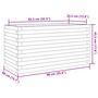 Voir la diapositive 6 : VIDAXL Jardiniere blanc 90x40x45,5 cm bois de pin massif