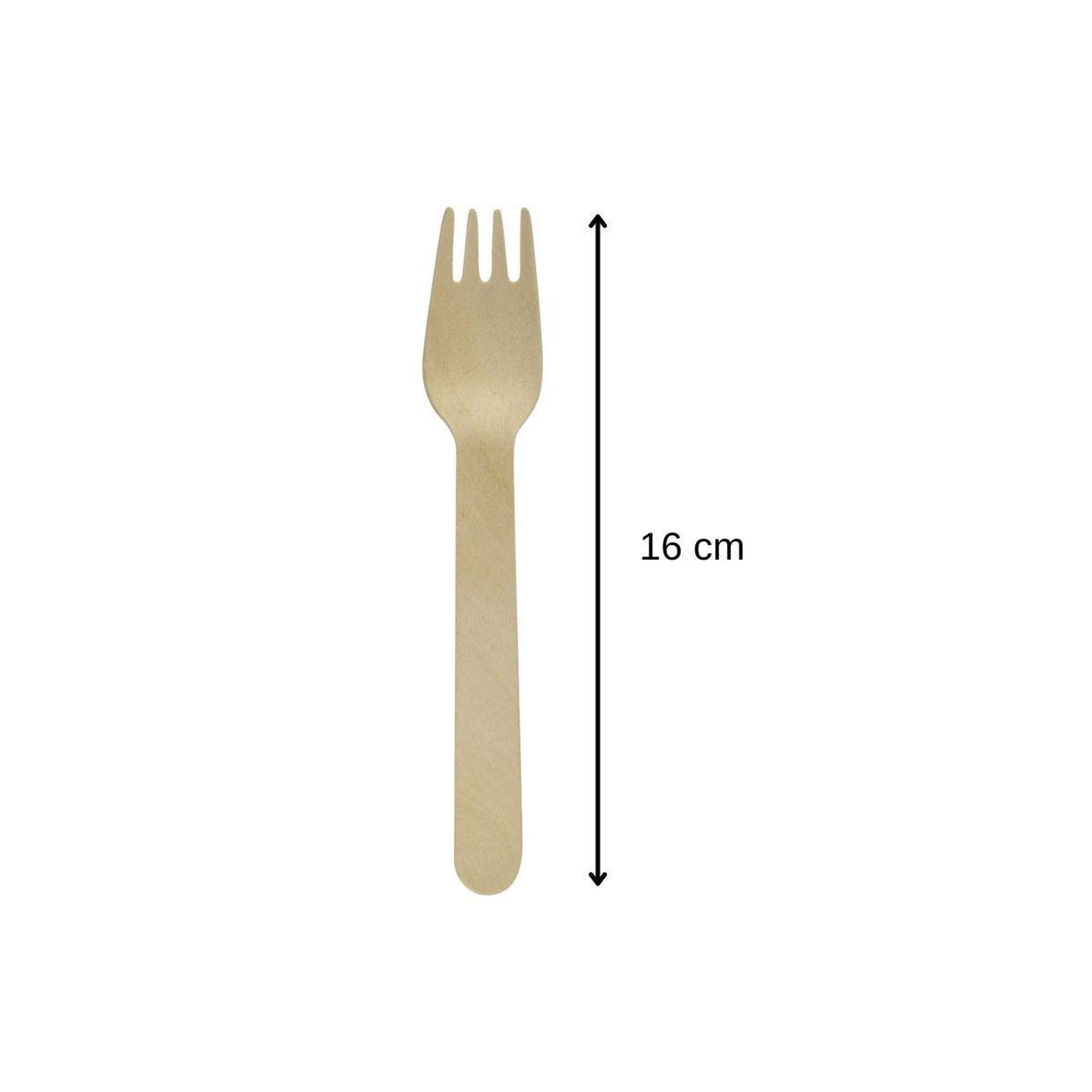 Voir la diapositive 2 : Fackelmann Lot de 30 fourchettes en bois jetables 16 cm fackelmann move