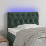 VIDAXL Tete de lit a LED Vert fonce 80x7x78/88 cm Velours