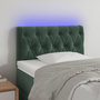 Voir la diapositive 1 : VIDAXL Tete de lit a LED Vert fonce 80x7x78/88 cm Velours