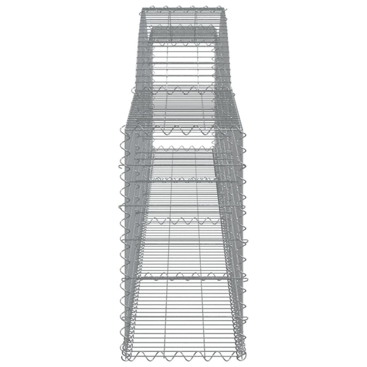 VIDAXL Paniers a gabions arques 4 pcs 400x30x60/80 cm Fer galvanise